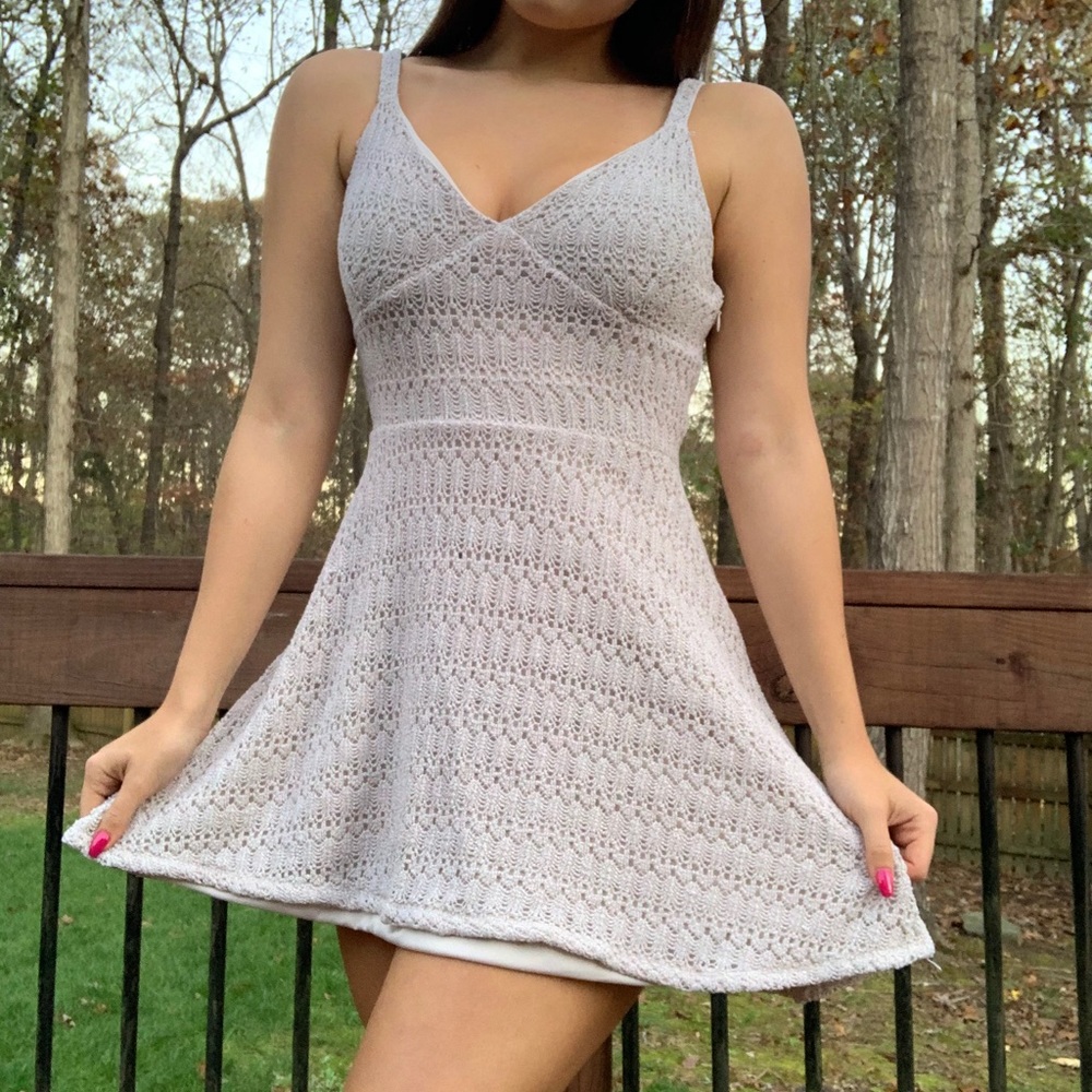 Vintage Boho Crochet Dress